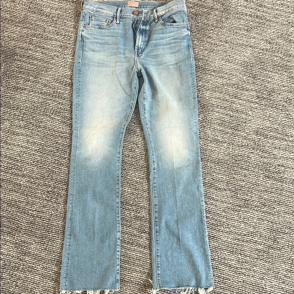 MOTHER Light Blue Boot Cut Jeans